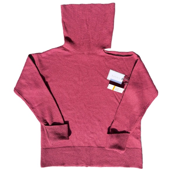 1State Sweaters - 1 State womens pink funnel neck knit sweater size small new with tags‎